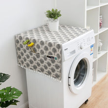 Load image into Gallery viewer, Faux Linen Washing Machine Cover with Pocket Refrigerator Top Cover Microwave Oven Dust Proof Cover Household Home Storage