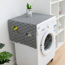 Load image into Gallery viewer, Faux Linen Washing Machine Cover with Pocket Refrigerator Top Cover Microwave Oven Dust Proof Cover Household Home Storage